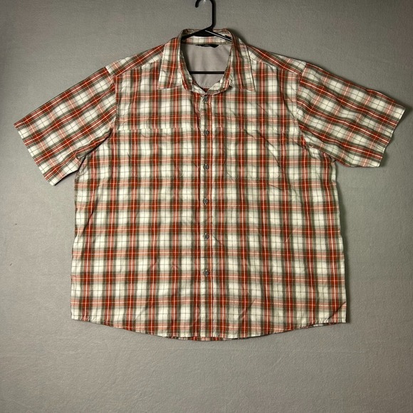 Wrangler Other - Wrangler Button Up Shirt Mens 2XL Plaid Western Mesh Cowboy Short Sleeve Shirt